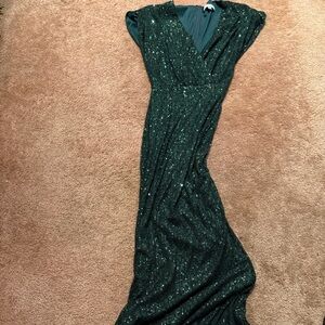 Baltic Born Green Sequin Maxi Dress
